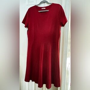 Huhot - red XXL cotton/spandex dress